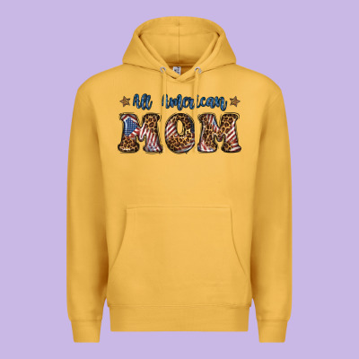 All American Mom Premium Hoodie Designed By Bundleandbundleshop