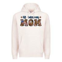 Pale Pink all american mom Premium Hoodie - BundleAndBundleShop