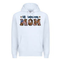 White all american mom Premium Hoodie - BundleAndBundleShop