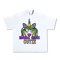 White mardi gras cutie unicorn Urban Heavy Tee - CowGirlArtShop