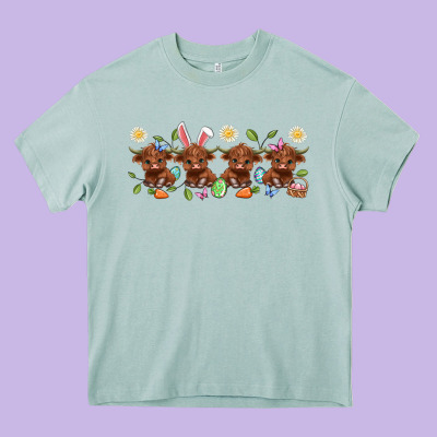 Easter Day Baby Heifers Heavy Core Tee Designed By Artiststas