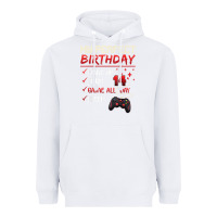White 14 Year Old Gamer Gift Boy Teen 14th Perfect Birthday Gaming Heavyweight Hoodie - trangStudio