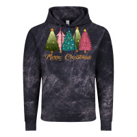 Cloud Black merry christmas trees Vintage Hoodie - CowGirlArtShop