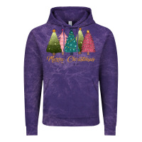 Cloud Purple merry christmas trees Vintage Hoodie - CowGirlArtShop
