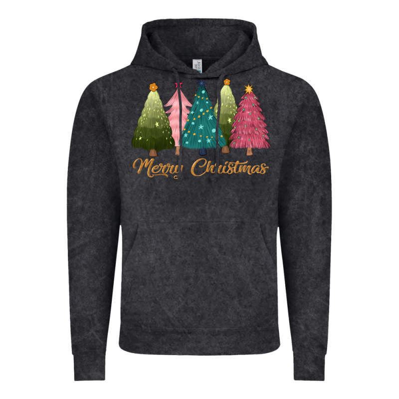 Merry Christmas Trees Vintage Hoodie by CowGirlArtShop | Teevron