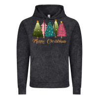 Vintage Black merry christmas trees Vintage Hoodie - CowGirlArtShop