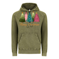 Vintage Olive merry christmas trees Vintage Hoodie - CowGirlArtShop