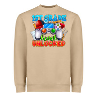 Mushroom 1st Grade Level Unlocked Heavyweight Sweatshirt - CowhideDigitalArt