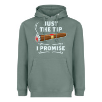 Sage Just The Tip Cigar Smoker Gift Funny Cigar Smoking Heavyweight Hoodie - trangStudio