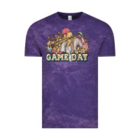 Cloud Purple game day baseball leopard Vintage Tee - HowdyJamesFarm
