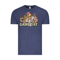 Vintage Denim game day baseball leopard Vintage Tee - HowdyJamesFarm