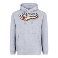 Heather Grey I Love Caribou City Usa Retro Vintage Heavyweight Hoodie - trangStudio