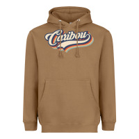 Toasted Coconut I Love Caribou City Usa Retro Vintage Heavyweight Hoodie - trangStudio