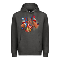 Charcoal Heather America afro girl sneakers Premium Hoodie - RanaPortraitStore