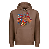Chestnut America afro girl sneakers Premium Hoodie - RanaPortraitStore