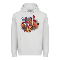 Dove Grey America afro girl sneakers Premium Hoodie - RanaPortraitStore