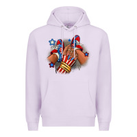 Lilac America afro girl sneakers Premium Hoodie - RanaPortraitStore