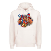 Pale Pink America afro girl sneakers Premium Hoodie - RanaPortraitStore