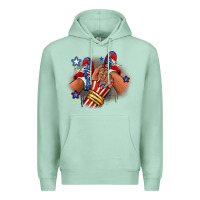 Seafoam America afro girl sneakers Premium Hoodie - RanaPortraitStore