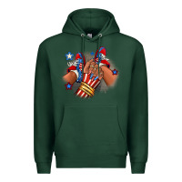 Sports Green America afro girl sneakers Premium Hoodie - RanaPortraitStore