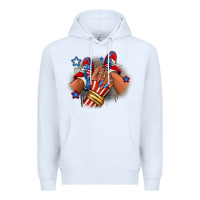 White America afro girl sneakers Premium Hoodie - RanaPortraitStore