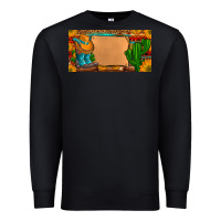 Black custom cowboy boots aztec sunflowers leopard license plate Premium Sweatshirt - Artiststas