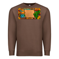 Chestnut custom cowboy boots aztec sunflowers leopard license plate Premium Sweatshirt - Artiststas