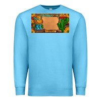 Ocean Blue custom cowboy boots aztec sunflowers leopard license plate Premium Sweatshirt - Artiststas