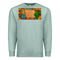 Seafoam custom cowboy boots aztec sunflowers leopard license plate Premium Sweatshirt - Artiststas