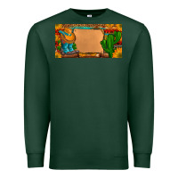 Sports Green custom cowboy boots aztec sunflowers leopard license plate Premium Sweatshirt - Artiststas