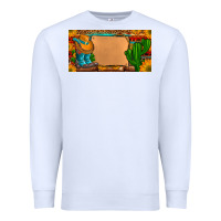 White custom cowboy boots aztec sunflowers leopard license plate Premium Sweatshirt - Artiststas