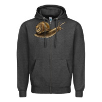 Charcoal Heather snail Zipper Hoodie - LillyAllenDesigns