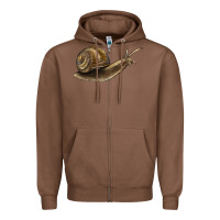 Chestnut snail Zipper Hoodie - LillyAllenDesigns