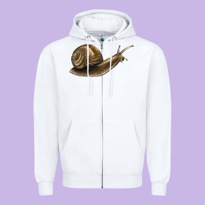 Snail Zipper Hoodie Designed By Lillyallendesigns