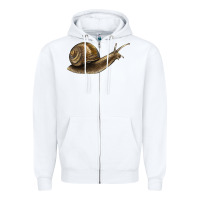 White snail Zipper Hoodie - LillyAllenDesigns