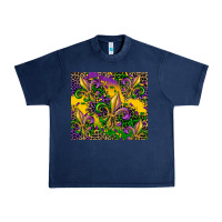 Navy mardi gras fleur de lis Urban Heavy Tee - CowGirlArtShop