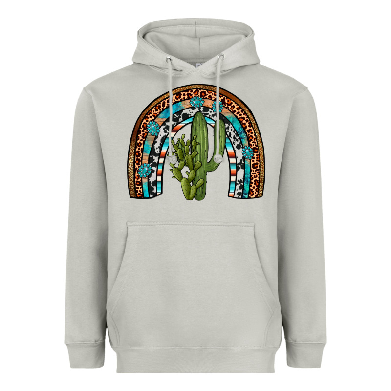 Revize Cactus Gemstone Rainbow Heavyweight Hoodie by Artiststas | Teevron