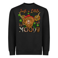 Black Just a Little Moody Heavyweight Sweatshirt - CowhideDigitalArt