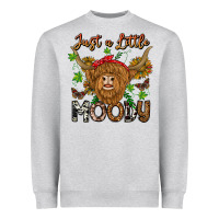 Heather Grey Just a Little Moody Heavyweight Sweatshirt - CowhideDigitalArt