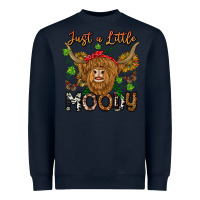Navy Just a Little Moody Heavyweight Sweatshirt - CowhideDigitalArt