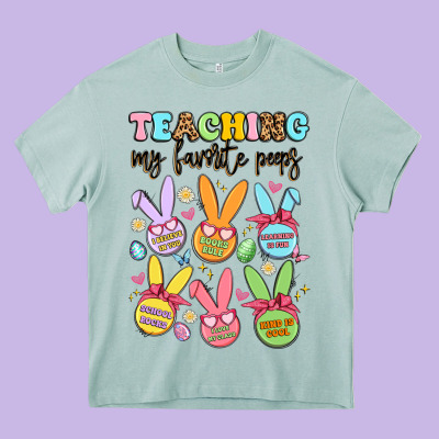 Teaching My Favorite Peeps Heavy Core Tee Designed By Artiststas