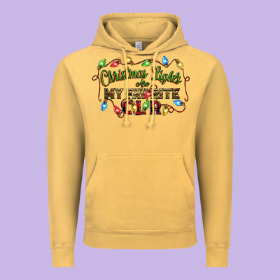 Christmas Lights Are My Favorite Color Vintage Hoodie Designed By Cowgirlartshop
