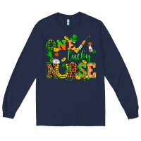 Navy St. Patricks Day one lucky nurse Long Sleeve Tee - HowdyJamesFarm