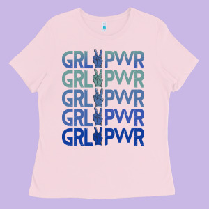 Girl Power Peace Ladies Tee Designed By Bettercallsaul