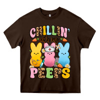 Chocolate Brown chillin' with my peeps nurse Heavy Core Tee - Artiststas