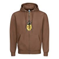 Chestnut hercules beetle Zipper Hoodie - LillyAllenDesigns