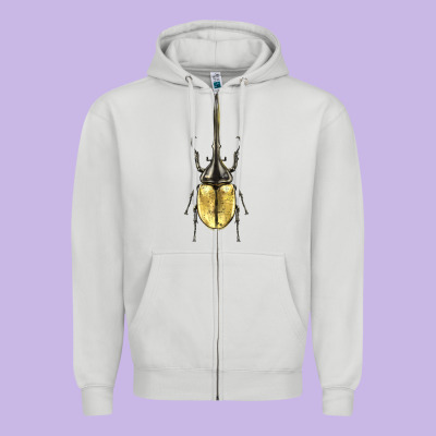 Hercules Beetle Zipper Hoodie Designed By Lillyallendesigns