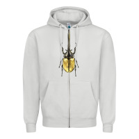 Dove Grey hercules beetle Zipper Hoodie - LillyAllenDesigns