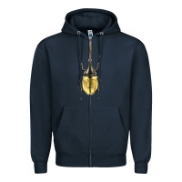 Navy hercules beetle Zipper Hoodie - LillyAllenDesigns