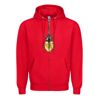 Red hercules beetle Zipper Hoodie - LillyAllenDesigns